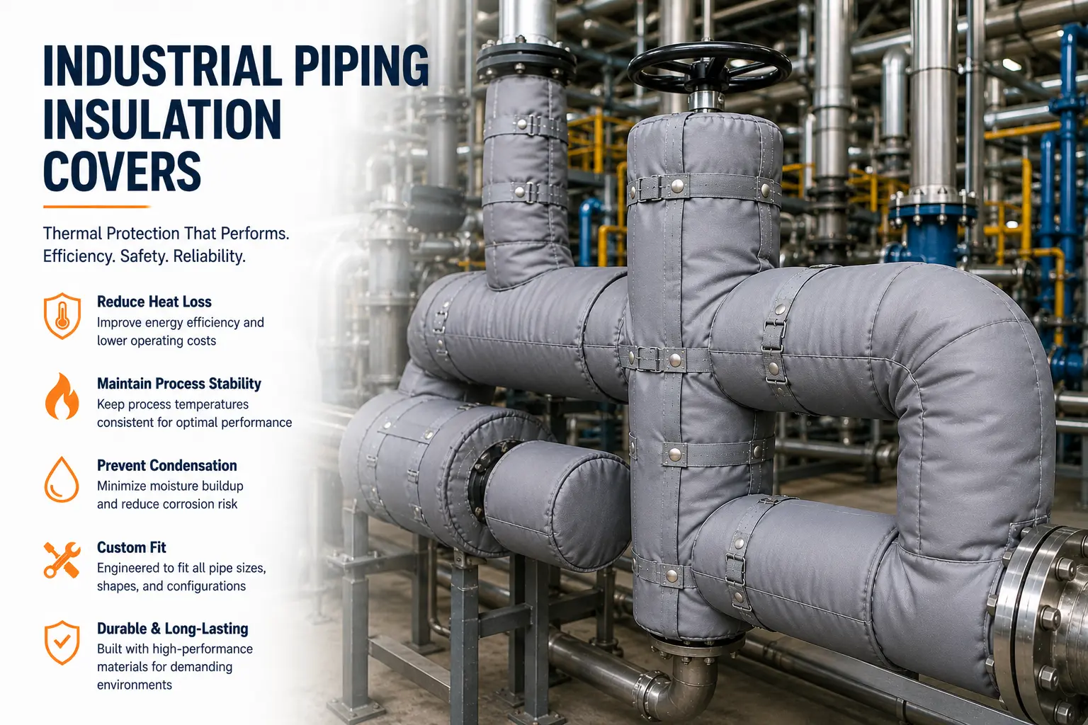 Industrial Piping Insulation Covers